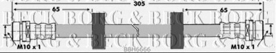 BORG & BECK bbh6666 -  Тормозной шланг